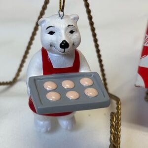 Collectible Coca Cola Polar Bear Ornament with Cookie Tray • NWT